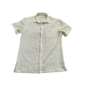 Hudson & Barrow Yellow Stretch Mens XL S/S Button Up Shirt